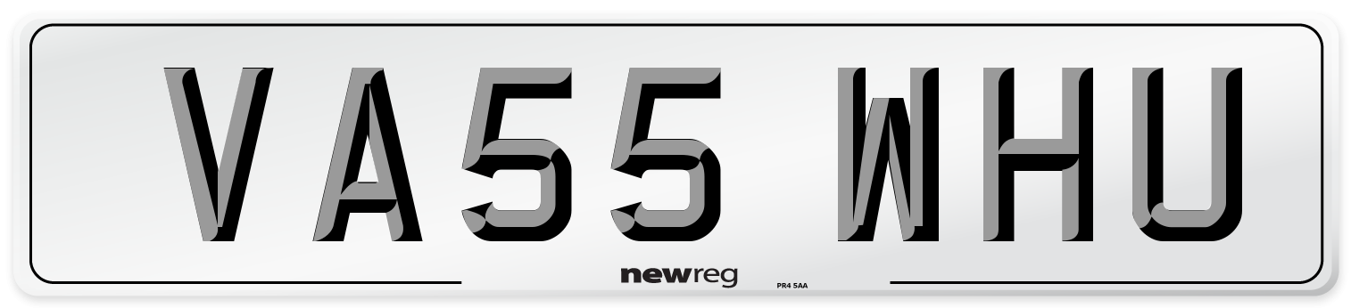 VA55 WHU Number Plate from New Reg